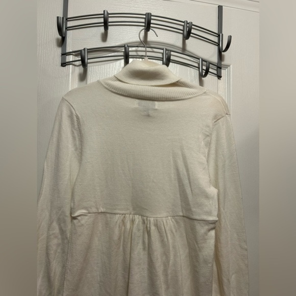 Sonoma Life-style sweater size Large ivory‎ turtleneck button neck & sleeve NWT - Picture 12 of 16